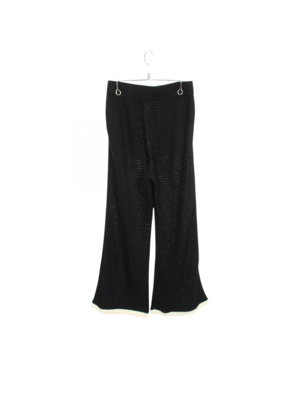 Chanel Pants CC Logo Button Knit Rayon Cotton - Picture 2 of 9